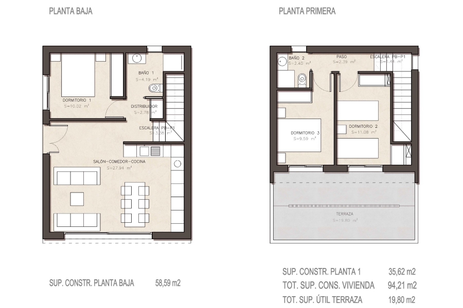Nueva construcción  - Villa / Semi-adosado - Orihuela Costa - La Zenia