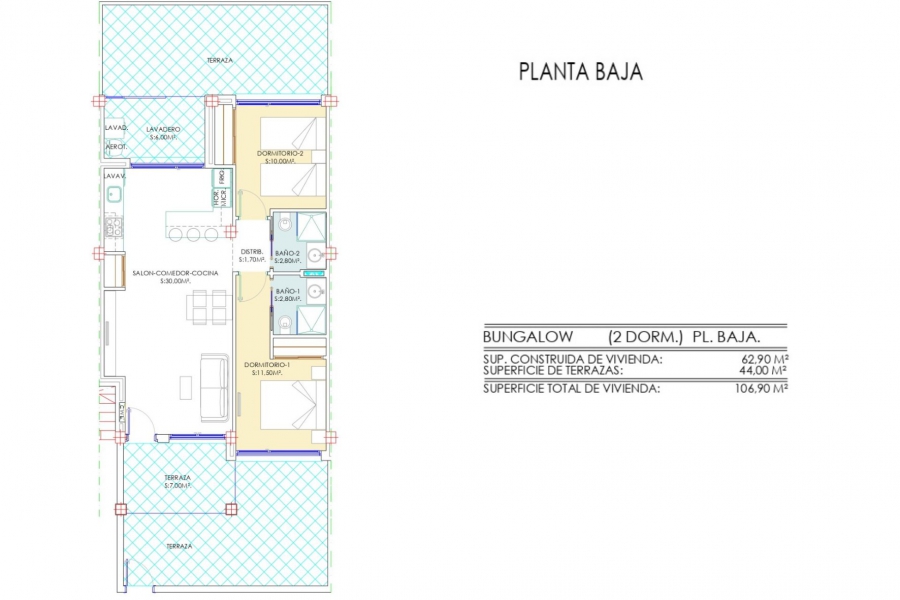 Nyproduktion  - Lägenhet / Bungalow  - Torrevieja  - Los Balcones