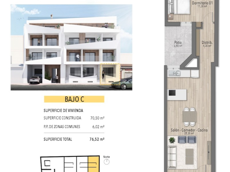 New Build - Apartment/Bungalow - Torrevieja  - Playa del Cura