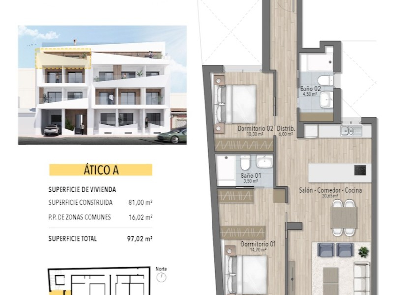 New Build - Apartment/Bungalow - Torrevieja  - Playa del Cura