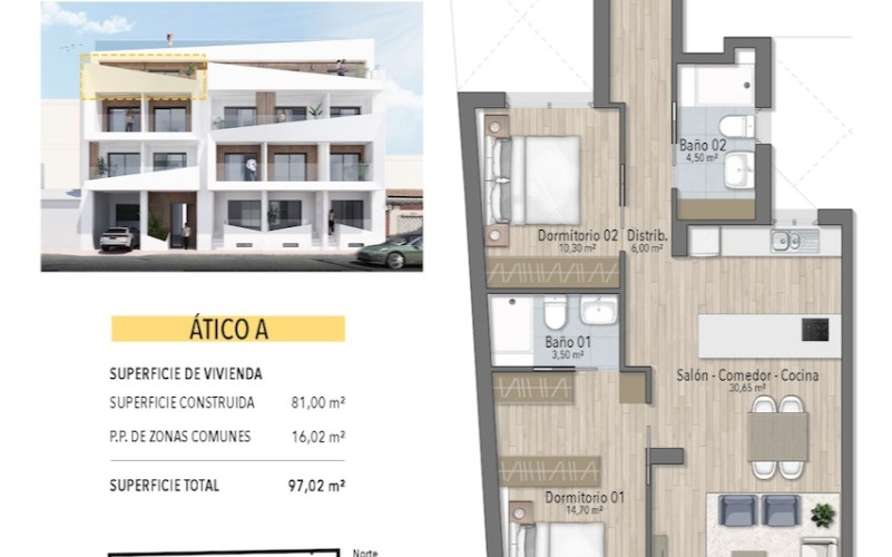 New Build - Apartment/Bungalow - Torrevieja  - Playa del Cura