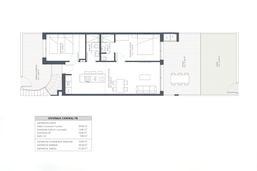 Nybygg - Leilighet/Bungalow - San Miguel de Salinas