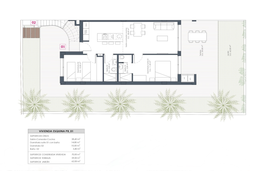 Nybygg - Leilighet/Bungalow - San Miguel de Salinas