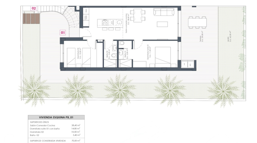 Nybygg - Leilighet/Bungalow - San Miguel de Salinas