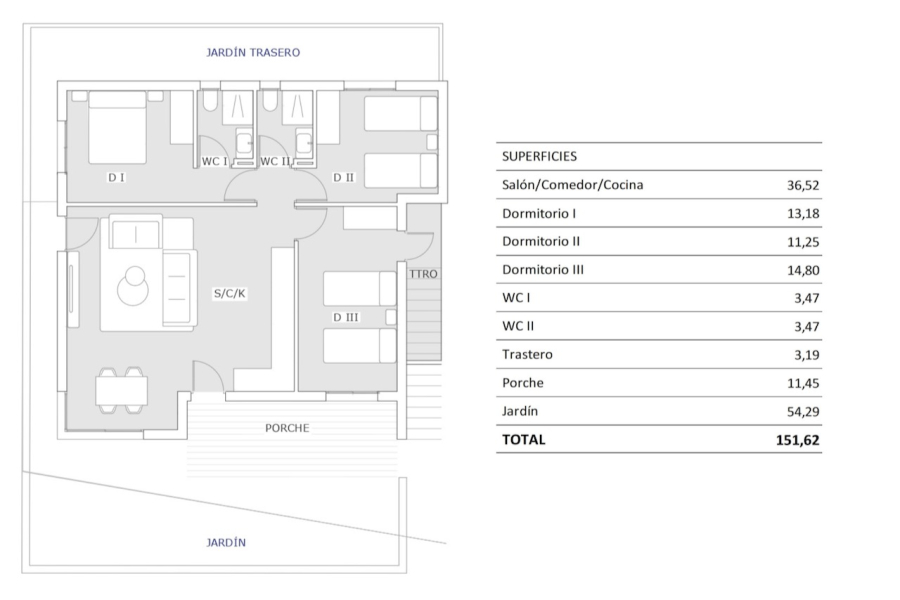 Nybygg - Leilighet/Bungalow - San Miguel de Salinas