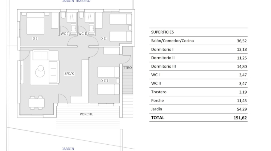 Nybygg - Leilighet/Bungalow - San Miguel de Salinas