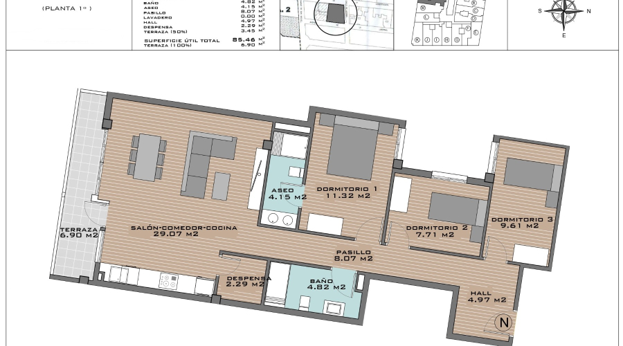 Nybygg - Leilighet/Bungalow - Algorfa